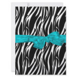 Zebra Event Invitation Teal large