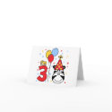 Zebra Face 3rd Birthday Invitation cards