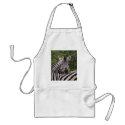 Zebra face on stripes bbq aprons