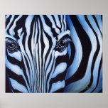 Zebra Face Wildlife Art Print