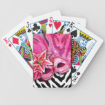 Zebra Fantasy Masquerade - pink | fuschia Bicycle Poker Cards