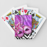 Zebra Fantasy Masquerade - purple | violet Bicycle Playing Cards
