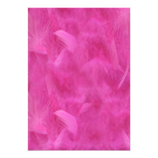 Zebra Feather Bachelorette Party Pink Invitation