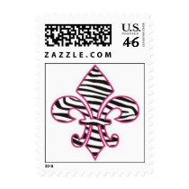 Zebra Fleur De Lis stamps