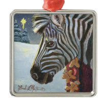 Zebra For Christmas Christmas Ornaments