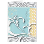 {Zebra Framed} Patterned Thank You Card