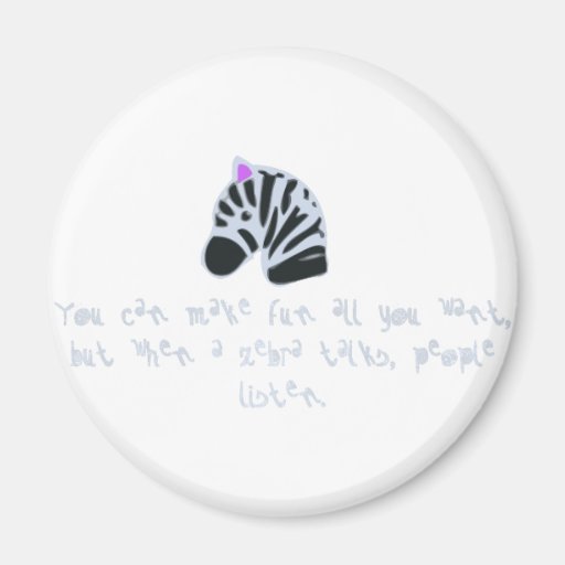 zebra fridge magnet