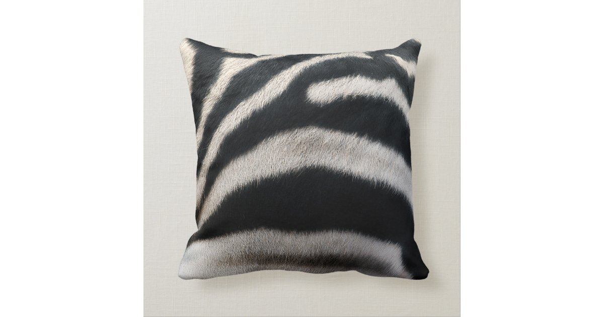 Zebra "Fur" Pillow Zazzle