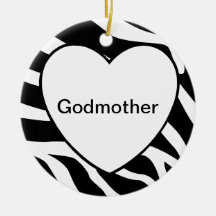 Zebra Godmother Ornament