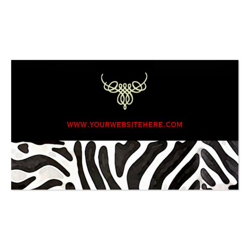 Zebra Grand Piano ~ Business Card (back side)