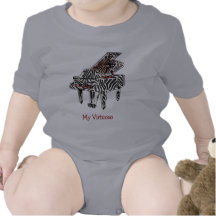 Zebra Grand Piano ~ Infant Creeper UNISEX