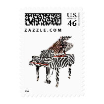 Zebra Grand Piano ~ Stamps Postage