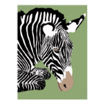 zebra green poster zebra green poster