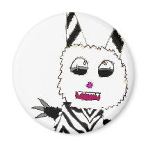 Zebra gremlin magnets by Gnomination Zebra gremlin magnets