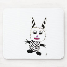 Zebra gremlin mouse pad