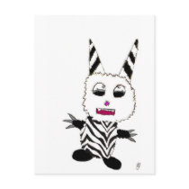 Zebra gremlin postcards