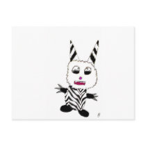 Zebra gremlin postcards
