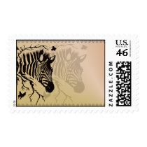 Zebra Head Design Postage
