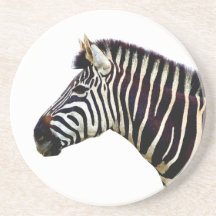 Zebra Head to Shoulder Beverage Coaster