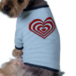 Zebra Heart Optical Illusion Doggie Shirt