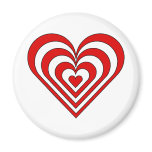 Zebra Heart Optical Illusion Refrigerator Magnets