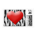 zebra heart stamp