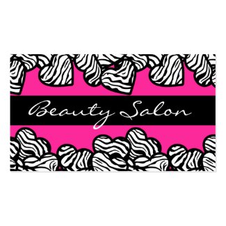 Zebra Hearts Design Business Card