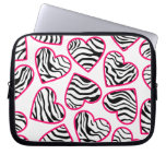 Zebra hearts Laptop Sleeve