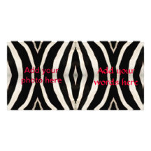Zebra Hide Photograph Customized Photo Card