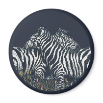 Zebra Hug magnets by naquaiya Zebra Hug magnets