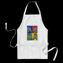 Zebra in four colors Apron
