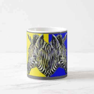 Zebra in four colors Mug by yioryia