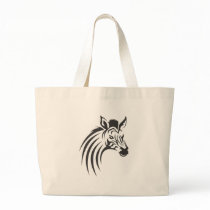 Zebra in Swish Drawing Style Bags