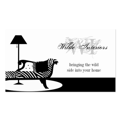 Zebra Interior Design : Business Cards (front side)