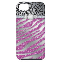 Zebra iPhone Case Mate Tough Jewelry Glitter