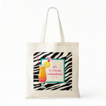 Zebra It's 5 o'clock somewhere cocktail Beach Bag