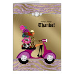 Zebra Jewelry Salon Thank You Card Purses