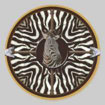 Zebra kaleidoscope mandela stickers