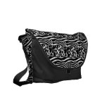 Zebra Leopard Black White  Messenger Bag rickshaw messenger bags