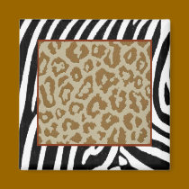Zebra & Leopard fashionable print Magnet magnets