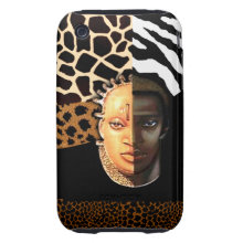 Zebra Leopard Giraffe African Mask Safari collage casematecase