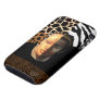 Zebra Leopard Giraffe African Mask Safari collage Iphone 3 Tough Covers