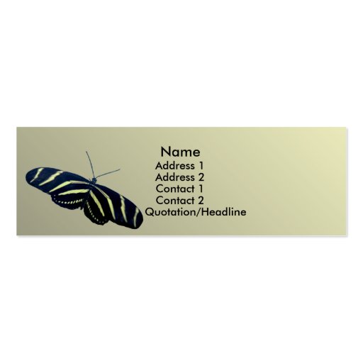 Zebra Longtail Business Card Templates (front side)