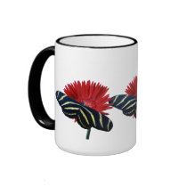 Zebra Longtail on a Daisy mugs
