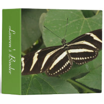 Zebra Longwing Butterfly Custom Binder