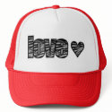 zebra love hats