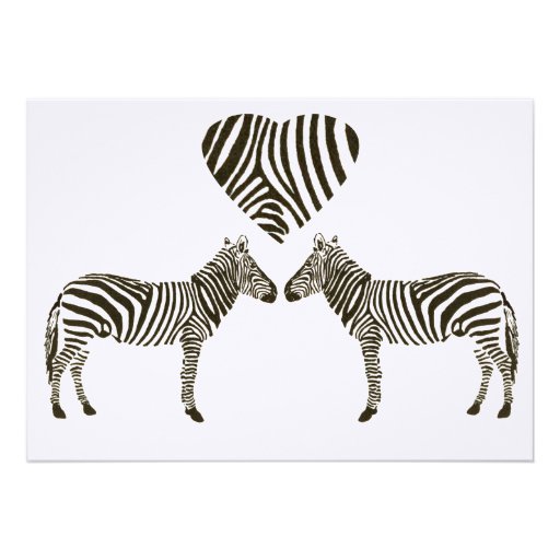 Zebra Love Wedding Invitation