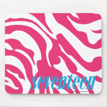 Zebra Magenta mousepads