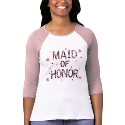 Maid Honor on Zebra Maid Of Honor Shirts