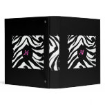 zebra monogram binder binders